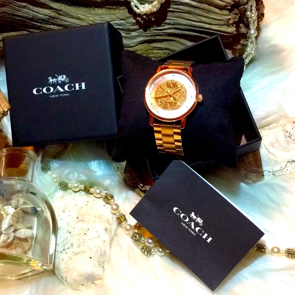 🐴🖤Coach® Super Gorgeous RoseGold Swarovski Watch🐴🖤